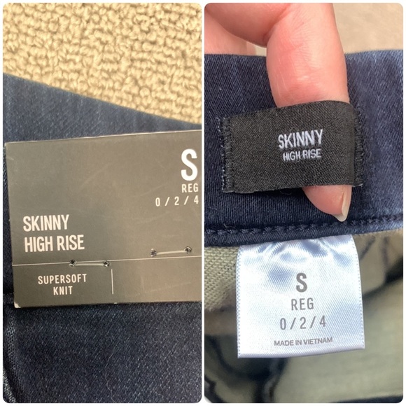 Express High Waisted Super-Soft Knit Dark Wash Pull On Skinny Jean- S- NWT - Picture 11 of 14